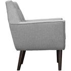 Modway Posit Upholstered Fabric Armchair - Light Grey-Non-Marking Foot Caps