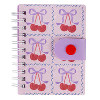 Pep Rally Mini Snap Notebook - 3.07" W x 4.13" H - 44 Sheets - Cherries-88 lined pages