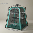 PawHut 3-Tier Portable Pet Tent for Indoor/Outdoor Use-Stable frame with ground stakes ensures stability for secure outdoor adventures

