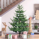 HOMCOM 6' Artificial Christmas Tree with Hinge Design - Green-Hinge construction/section design/branches being opened automatically for quick setup 