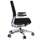 Nightingale NLC Mid Back Conference Chair With 4D Adjustable Arm - Black-4D adjustable polished aluminum arms with lockable, vertical arm and horizontal, lateral and pivoting arm pad movement, arm pad made with polyurethane surface for comfort and support