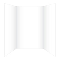Royal Brites Tri-Fold Foam Board - 28" H x 40" W - White-Grid Lines Ensure Straight Design