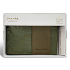 Champs Camo Leather Center Wing Wallet - Green-Easy access ID window