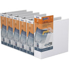 QuickFit View Binder - Round Ring - 3" - White - 6 Pack-Round Ring View, White, 600 Sheet Capacity, 3"