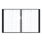 Blueline 2027 Timanager CoilPro 13-Month 7-Day Weekly/Monthly Planner - 11" x 8-1/2" - Black-Self-adhesive laminated tabs and storage pocket