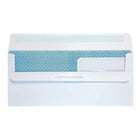 Staples Fold-and-Stick #10 Double Window Security Envelopes - 4-1/8" x 9-1/2" - White - 250 Pack-Square flap with side seam allows for easy insertion of forms