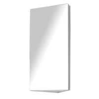 HOMCOM Stainless Steel Wall Mount Corner Bathroom Mirror Cabinet - Silver-Made from high-grade stainless steel 