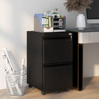 Vinsetto Steel Letter/A4/Legal Filing Cabinet with Lock - Black-Adjustable hanging bar to hold letter, A4 and legal sized files
