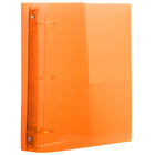 JAM Paper Plastic 2" 3-Ring Binder - Orange -Wide front and back binder panels fully cover standard dividers and sheet protectors. Our 3 metal ring binders have 2 buttons for easy opening and closing, and a convenient pocket on the inside flap