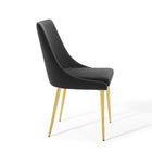 Modway Viscount Modern Accent Performance Velvet Dining Chair - Black-Assembly Required