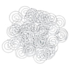 JAM Paper Circular Paper Clips - Round - White - 50 Pack- Premium paper clips made from high quality vinyl coated steel wire