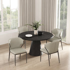 Manhattan Comfort Kirsten 20.5" Modern Leatherette Upholstered Dining Chair - Light Grey - Set of 4-Upholstered in Luxurious Leatherette with Fine Stitching