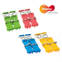 Weplay Team Walker - 4 Pairs-The design allows the pieces to connect easily for multiple children playing together