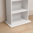 HOMCOM 9-Tier Slim DVD Media Storage Cabinet with Adjustable Shelves - White-Simple assembly with numbered parts and clear instructions