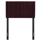 Modway Eloise Stain-Resistant Performance Velvet Twin Headboard - Mulberry-Height-Adjustable Mount Positions