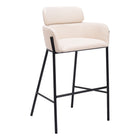 Zuo Bremor Barstool - Beige-Armrest support