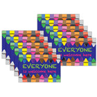 Ashley Productions Smart Poly Computer Mouse Pad - Everyone is Welcome Here - Crayons - 10 Pack-Start your day on the right note with these stylish and functional accessories that feature inspiring quotes and positive sayings.