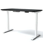 MotionGrey 55" Motion Electric Height Adjustable Standing Desk with German Dual Motors for Home and Office- Black Top- White-Electric height adjustable sit stand desk