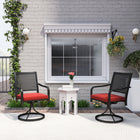 Outsunny Outdoor Patio Swivel Rocker Chairs with Cushion - Red-Soft padded seat cushion offers exceptional support for your body 