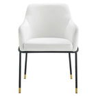 Modway Jovi Performance Velvet Dining Armchair - Black/White - 2 Pack-8