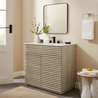 Modway Render 36" Faux Travertine Bathroom Vanity Cabinet - Travertine-4