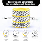 Alien Tape Multi-Surface Double Sided Tape - 10' - 3 Pack-Alien tape can securely hold up to 17.5 lbs.