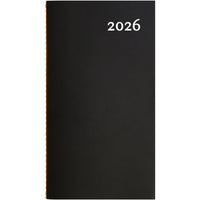Socadis W. Maxwell 2026 Mini Daily Planner - 3.5" x 6.25" - Black - Bilingual-January to December 2026
