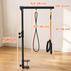 PawHut Dog Grooming Arm with Clamp - Adjustable - 18.9" - 32.3"- Black-Foldable 180 degrees and detachable design saves space between grooming sessions
