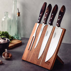 Tramontina Churrasco BBQ Cutlery Set with Magnetic Wood Knife Holder - Stainless Steel - Polywood Handles - 5 Piece Set-Tapered ground blades with fine edge and satin finish
