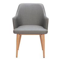 Zuo Wisom Dining Chair - Grey - Set of 2-Comfy and durable 40% polyethylene + 30% polyurethane + 30% polyester fabric
