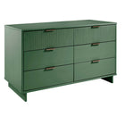 Manhattan Comfort Granville 55.04" Modern Double Wide Dresser - Sage Green-Home Assembly Required. All Hardware Included