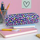 Fashion Stationery Dotty Spots Pencil Case - 8.27" L x 2.17" W x 2.17" H - Multicolour-Secure zipped compartment