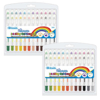 BAZIC Products Washable Silky Gel Crayons - 2 Packs of 24-Washable gel crayons in a sturdy case