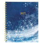 Blueline 17 Months Weekly/Monthly Planner - August to Dec - 9-1/4" H x 7"-1/4" W - Celestial Design - Bilingual-Gold twin-wire binding, two-piece hard cover