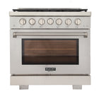 Kucht 36" KFX-X Series Pro Style Propane Gas Range - Stainless Steel-New true simmer burners for precise low heat cooking