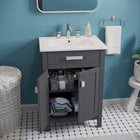 Modway Laguna 24" Bathroom Vanity - Grey/White-Painted MDF