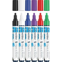 Schneider Paint-It 320 Paint Marker - Black/White - 6 Pack-With this paint marker, give life to your drawings and illustrations