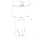 Monarch Specialties 27" H Table Lamp - Cream Ceramic / Ivory / Cream Shade-With a 5ft long transparent cord, this versatile lighting accent can be set on an end or side table or on your bedside table or nightstand as an stylish lighting option