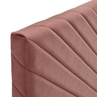 Modway Alyson Angular Channel Tufted Performance Velvet Full/Queen Headboard - Dusty Rose-Dense Foam Padding Mounts in Three Positions