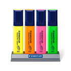 Staedtler Textsurfer Chisel Tip Highlighters - Assorted Colours - 4 Pack-Wide chisel tip is wear-resistant for long-term use, while the flat jumbo barrels supply extra-long highlighting usage