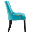 Modway Marquis Performance Velvet Dining Chairs - Blue - 2 Pack-Non-Marking Foot Caps