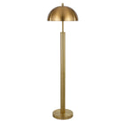Hudson&Canal York 58" Tall Floor Lamp with Metal Shade - Brass/Brass-Mid-century modern design for your living room, office space, bedroom, or reading nook