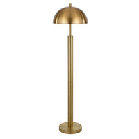 Hudson&Canal York 58" Tall Floor Lamp with Metal Shade - Brass/Brass-Mid-century modern design for your living room, office space, bedroom, or reading nook