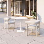 Zuo Sunbath Dining Chair - White - Set of 2-Dimensions: 23.6" L x 26.0" W x 28.0" H