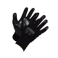 Forcefield Black Nitrile Foam Coated Gloves - Size 10 - 2 Pack-General purpose, nitrile on nylon glove