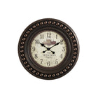 Monarch Specialties Clocks 20" Round Wall Antique Brown -Fashionable 20" round wall clock in antique brown adds a stylish touch to any home decor