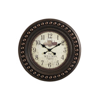 Monarch Specialties Clocks 20" Round Wall Antique Brown -Fashionable 20" round wall clock in antique brown adds a stylish touch to any home decor