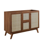Modway Soma 48" Single Sink Bathroom Vanity - Walnut/White-Ceramic Sink Basin