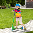 Qaba Kids 2-in-1 Snow Scooter and Sled - Green-Multipurpose scooter made of sturdy aircraft-grade aluminum for durable use 