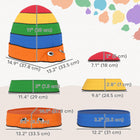 Qaba Ladybug Kids Balance Stepping Stones - Non-Slip Balance River Stones - Multicoloured-Supports up to 176 lb.(80 kg), suitable for parent-child interactive obstacle courses 